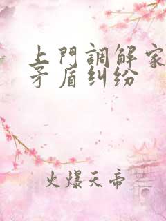 上门调解家庭小矛盾纠纷