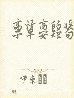 高情商的暖心句子早安短句