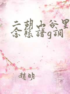 二胡山谷里的思念态谱g调