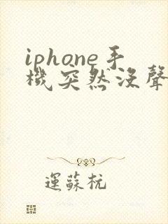 iphone手机突然没声音了怎么回事