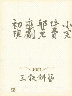 初恋那件小事电视剧免费完整版在线观看