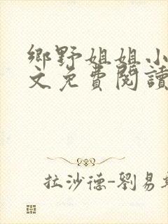 乡野姐姐小说全文免费阅读