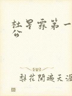 杜星霖第一个老公