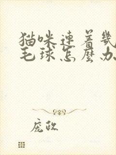 猫咪连着几天吐毛球怎么办