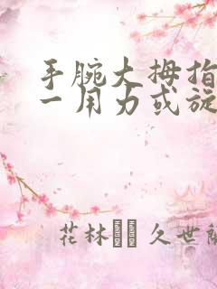 手腕大拇指一侧一用力或旋转就疼