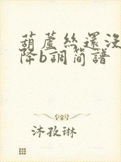 葫芦丝还没爱够降b调简谱