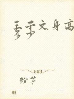 王子文身高体重多少