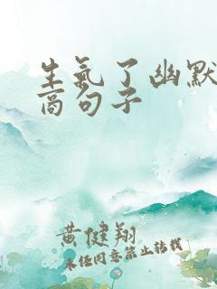 生气了幽默高情商句子