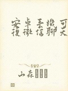 安卓手机可以恢复微信聊天记录