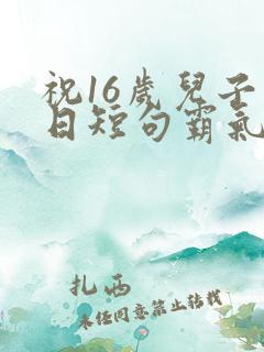 祝16岁儿子生日短句霸气