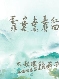 蛋皮上长红点痒痒是怎么回事