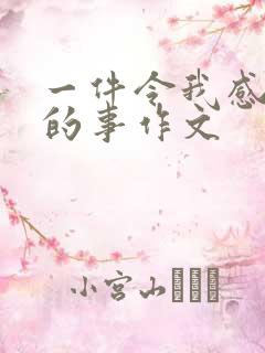 一件令我感动 的事作文