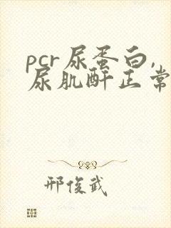 pcr尿蛋白,尿肌酐正常范围