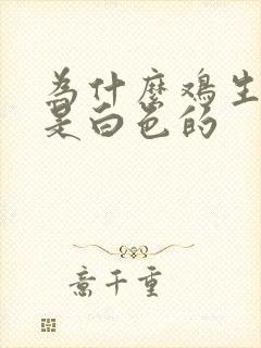 为什么鸡生的蛋是白色的