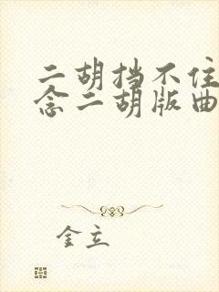 二胡挡不住的思念二胡版曲谱