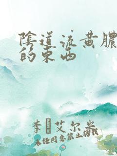 阴道流黄脓一样的东西