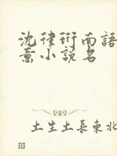沈律珩南语乔清意小说名