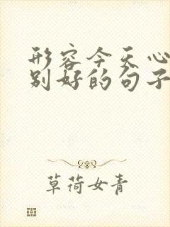 形容今天心情特别好的句子