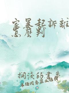 家暴起诉离婚孩怎么判