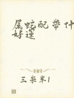 属蛇配带什么有好运