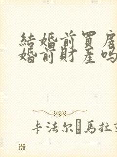 结婚前买房属于婚前财产吗