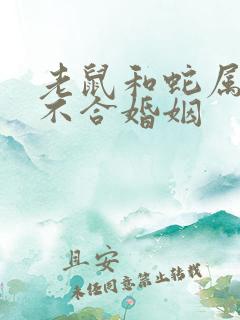 老鼠和蛇属相合不合婚姻