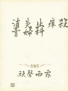 消炎止痒杀菌药膏妇科