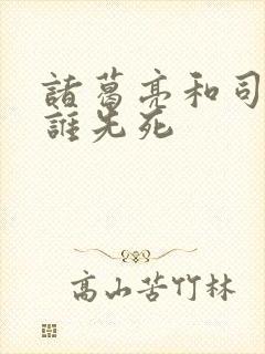 诸葛亮和司马懿谁先死