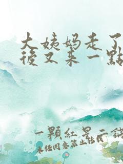 大姨妈走了两天后又来一点血