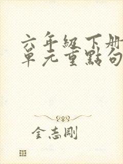 六年级下册第三单元重点句子