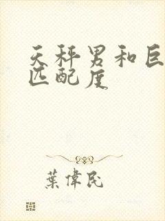 天秤男和巨蟹女匹配度