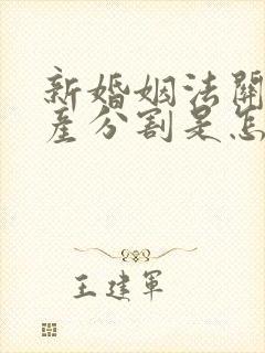 新婚姻法关于房产分割是怎样的