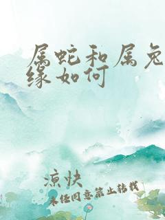 属蛇和属兔的姻缘如何