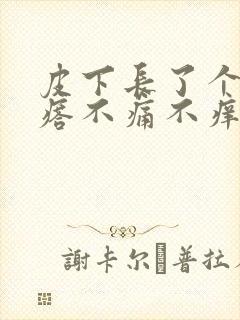 皮下长了个硬疙瘩不痛不痒