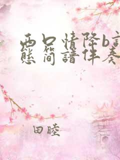 西口情降b调动态简谱伴奏