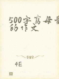 500字写母爱的作文