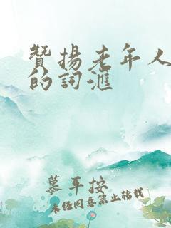 赞扬老年人精神的词汇