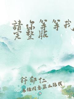 请你等等我原唱完整版