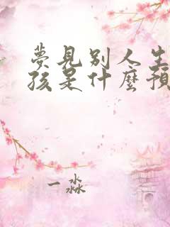 梦见别人生小男孩是什么预兆