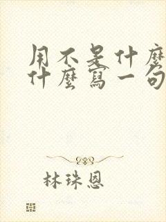 用不是什么而是什么写一句话