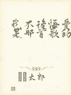 我不后悔爱上你是哪首歌的歌词