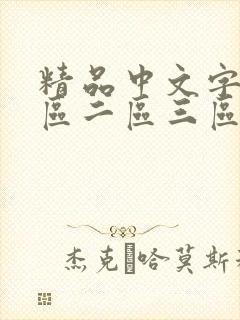 精品中文字幕一区二区三区av