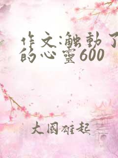 作文:触动了我的心灵600