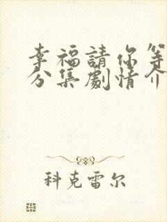 幸福请你等等我分集剧情介绍