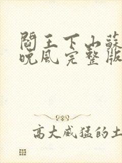 阎王下山苏文陆晚风完整版