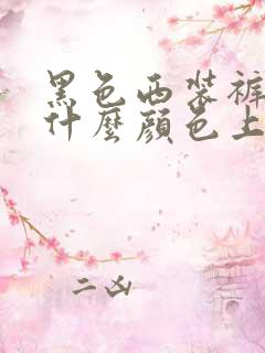 黑色西装裤搭配什么颜色上衣好看