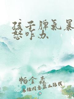 孩子脾气暴躁易怒咋办