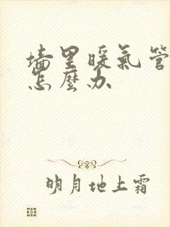 墙里暖气管漏水怎么办