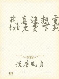 我真没想重生啊txt免费下载