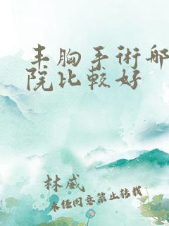 丰胸手术哪里医院比较好